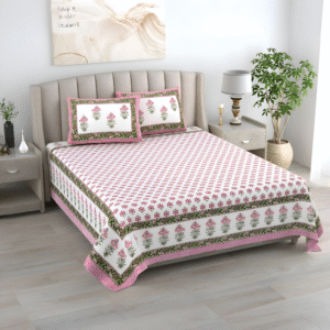 Pink Blossom Bloom Bedsheet 1