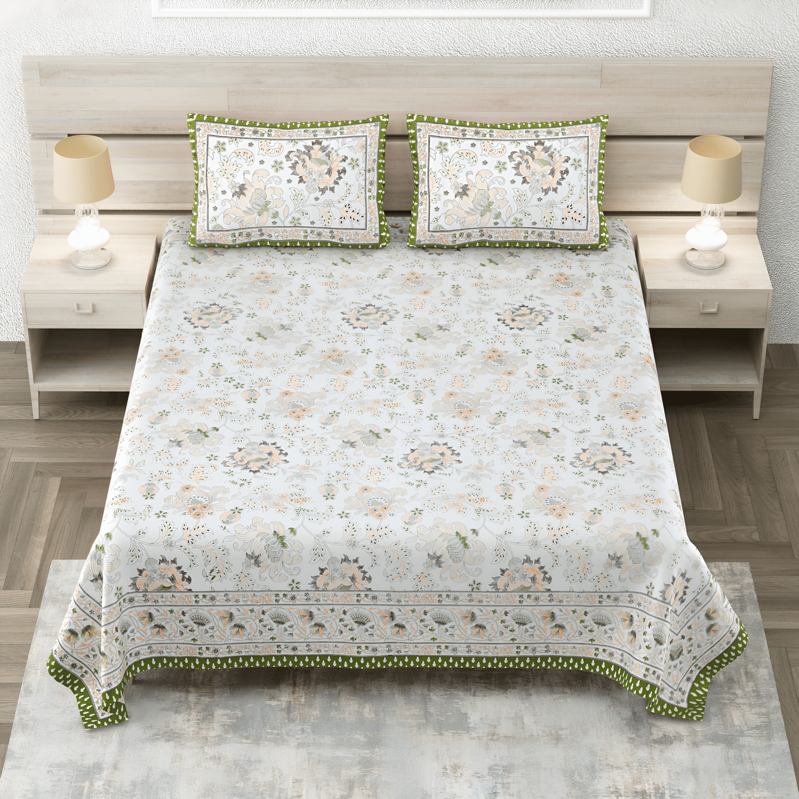 Olive Bloom Bedsheet