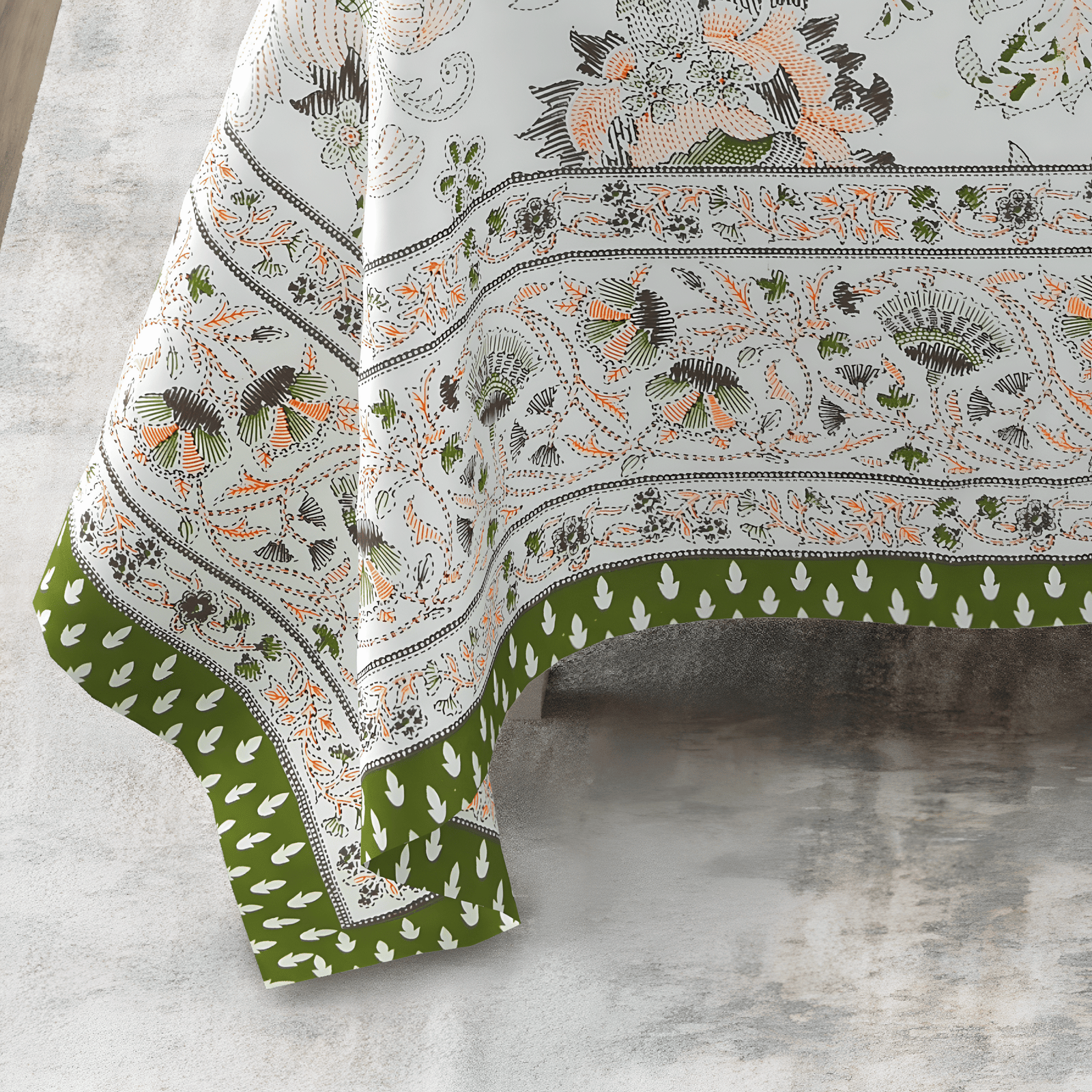 Olive Bloom Bedsheet Design