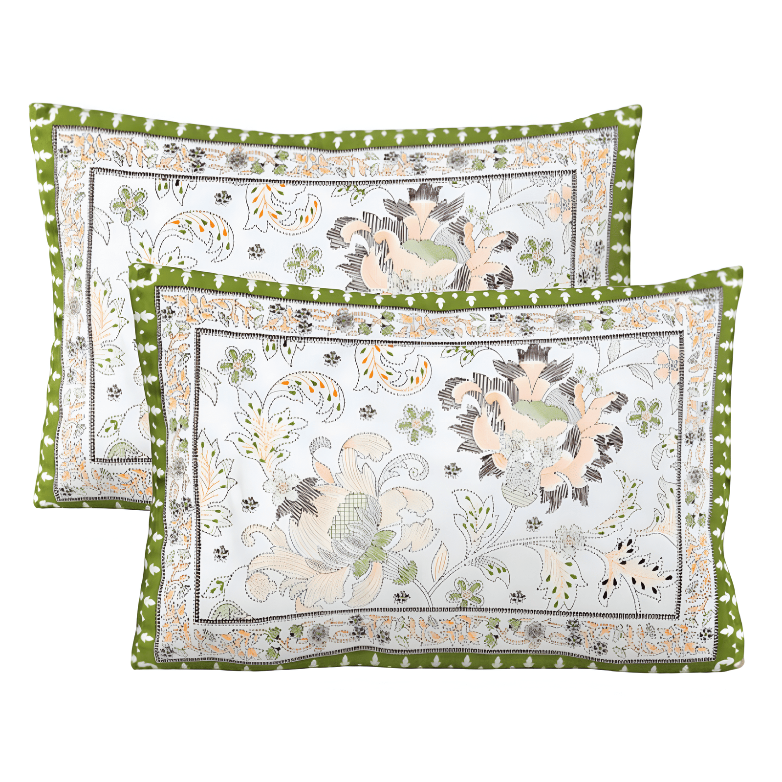 Olive Bloom Bedsheet Pillow