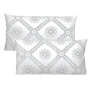 Black & White Square Bedsheet Pillow