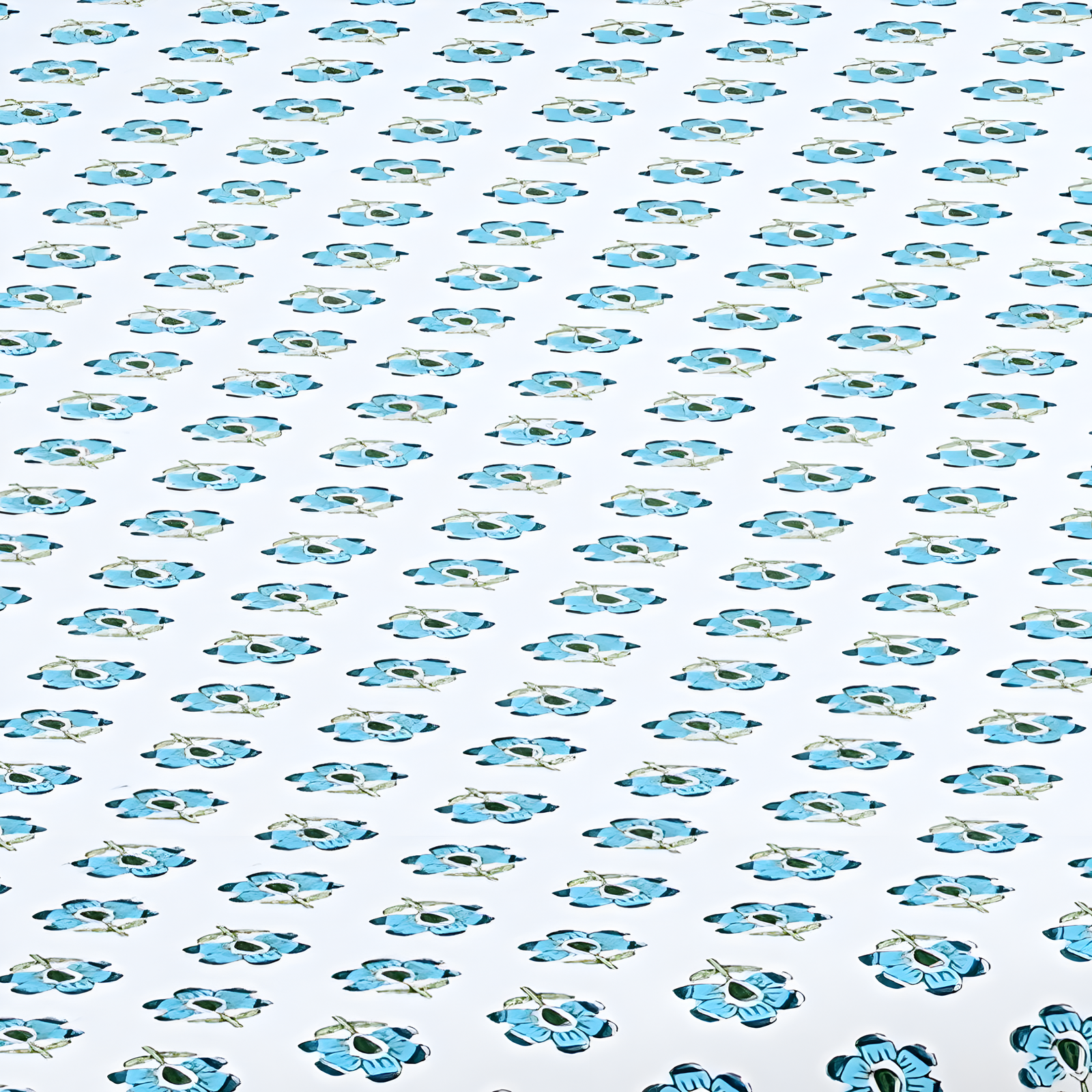 Neelkamal Blue Floral Bedsheet 5