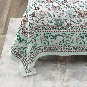 Amber Green Garden Bedsheet Design