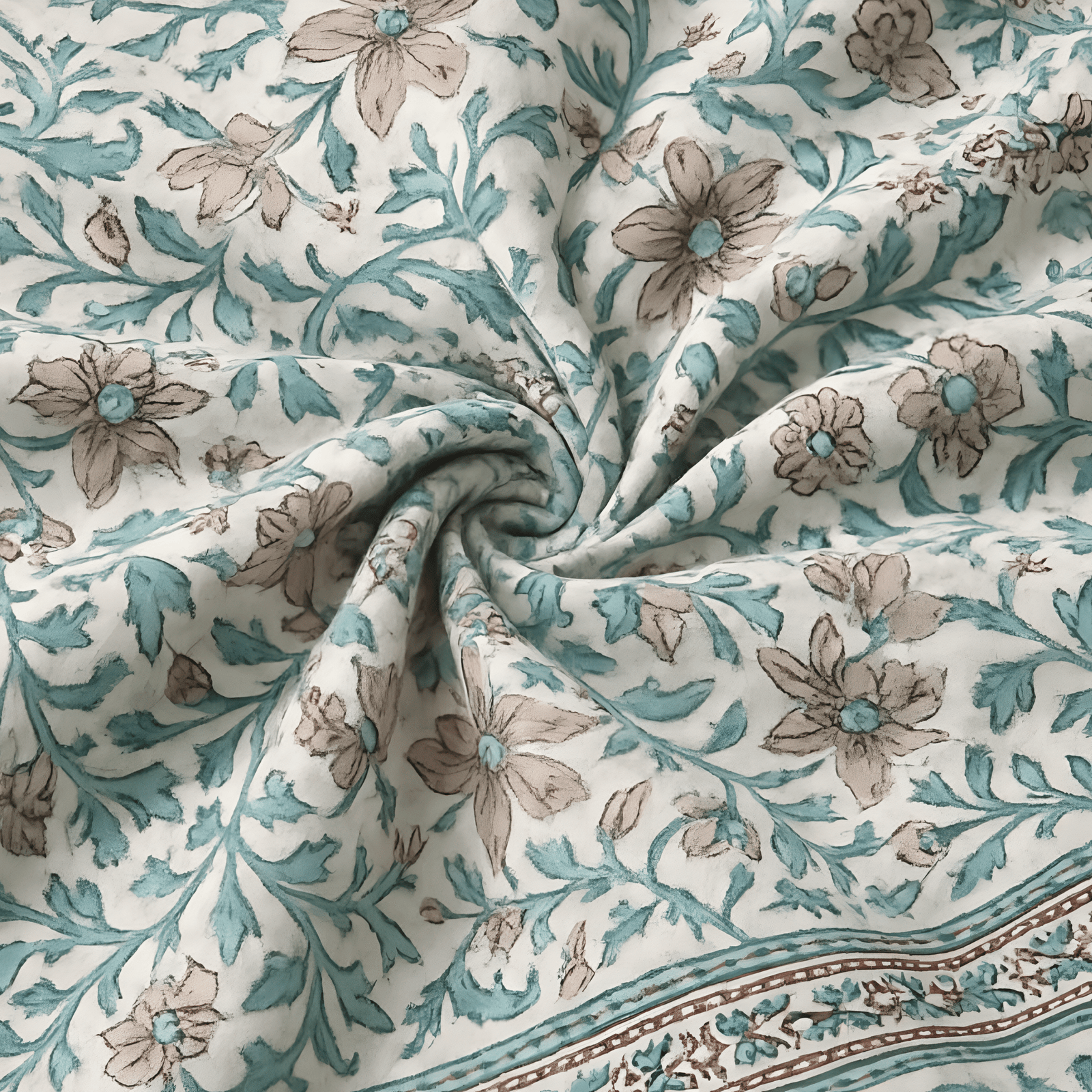 Amber Green Garden Bedsheet 1